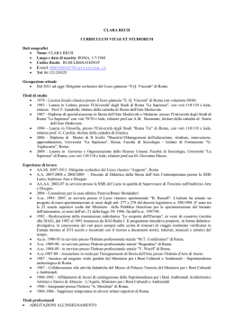 Curriculum del DS - Liceo Classico Statale "Ennio Quirino Visconti"