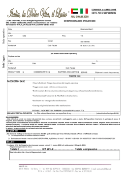 domanda di ammissione copia per l`espositore