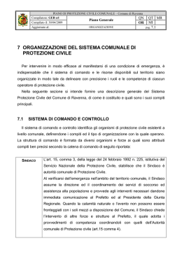 7 organizzazione del sistema comunale di protezione civile