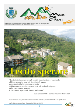 notizie - Comuni provincia di Bergamo Valle Brembana