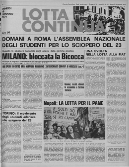 Napoli: LA LOTTA PER IL PANE