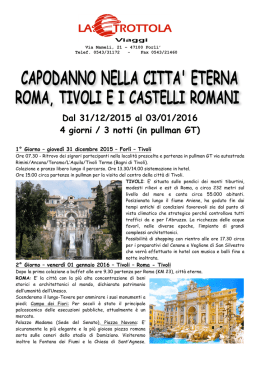 Dal 31/12/2015 al 03/01/2016 4 giorni / 3 notti (in