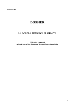 La scuola pubblica si smonta