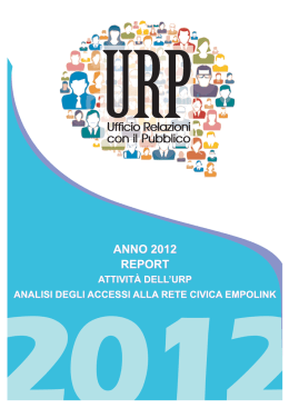 Report attività URP e Rete civica