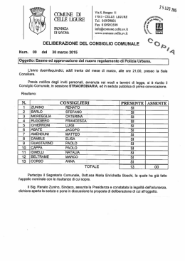 Albo pretorio - Comune di Celle Ligure