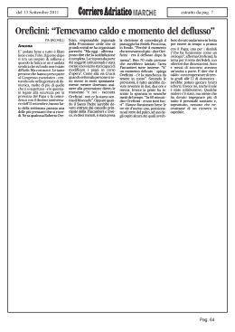 corriere Adriatico - Congresso Eucaristico Nazionale