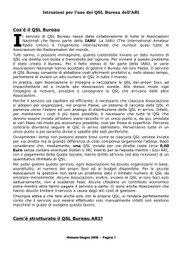 Manuale d`uso del QSL Bureau - Sezione ARI CASALECCHIO DI