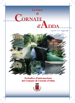 Numero Maggio 2006 - Comune di Cornate d`Adda