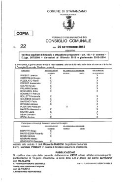 2° comma - D.Lgs. 267/2000