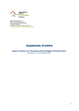 Rassegna stampa - Auguri in piazza dicembre 2013