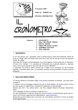 Dicembre 2008 - Cronometristi Torino