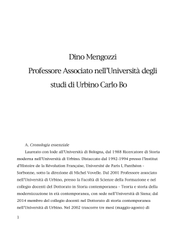 curriculum vitae - Universit&agrave; degli Studi di Urbino
