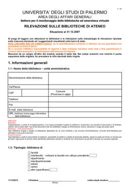 rilevazione sulle biblioteche di ateneo