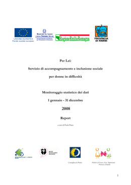 Monitoraggio annuale - report 2008