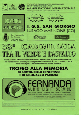 volantino - Podismo Lombardo