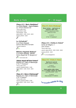 Monte di Piet&agrave; 17 - 19 maggio