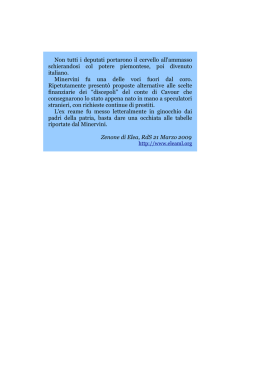 Non tutti i deputati portarono il cervello all`ammasso