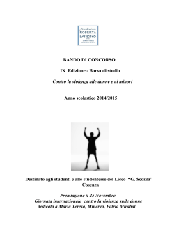 BANDO DI CONCORSO IX Edizione