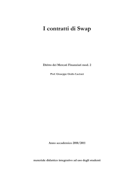 contratti swap - Dipartimento di Economia