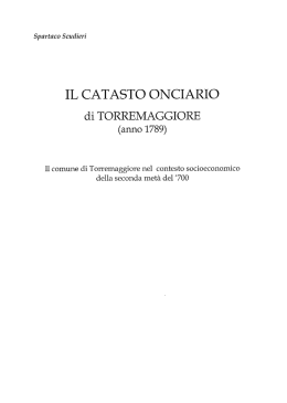 IL CATASTO ONCIARIO di Torremaggiore