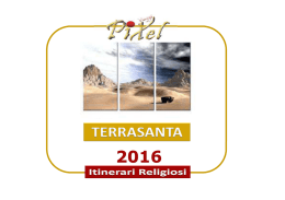 terrasanta 2016 - il mondo ai tuoi piedi
