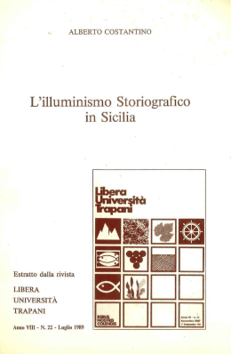 L`illuminismo Storiograﬁco in Sicilia