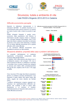 Sicurezza, tutela e ambiente di vita
