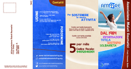 Depliant di presentazione dell`Associazione