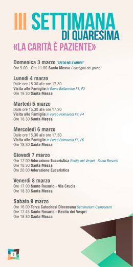 opuscolo pasqua 2013 - Parrocchia Sacro Cuore