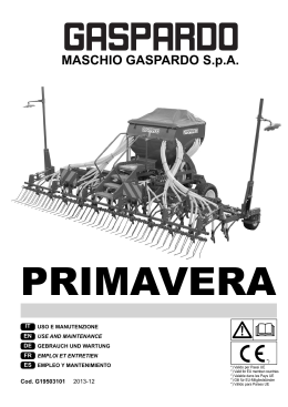 Operation Manual PRIMAVERA 2013-12 (G19503101).