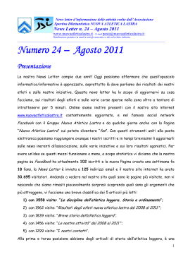 Newsletter n. 24 - Nuova Atletica Lastra