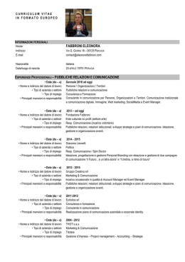 Curriculum - Eleonora Fabbroni