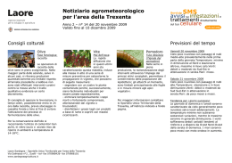 Notiziario Agrometeorologico