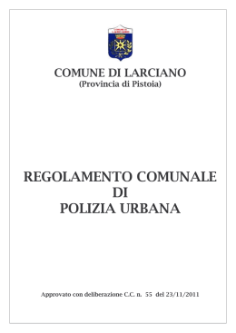 Regolamento di Polizia Urbana