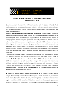 Programma - Piazzale Europa News - Università degli Studi di Trieste