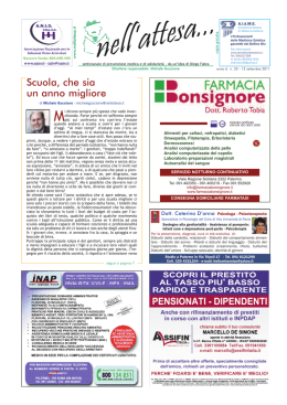 Scuola, che sia un anno migliore