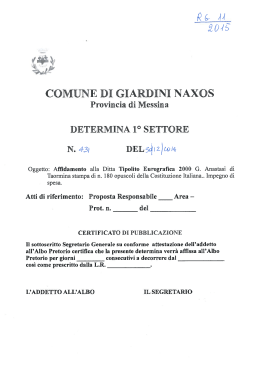 Deter I Sett. n. 431 - Comune di Giardini Naxos