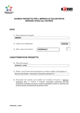 scheda progetto per l`impiego di volontari in servizio civile