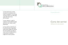 Carta dei servizi - Casa di Cura San Lorenzino
