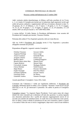 27 ottobre 2005 - Città metropolitana di Milano