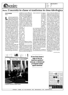 L`oscenità in classe si trasforma in rissa ideologica
