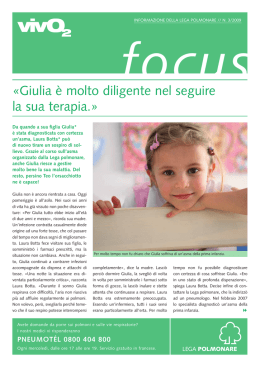 &laquo;Giulia &egrave; molto diligente nel seguire la sua terapia.&raquo;