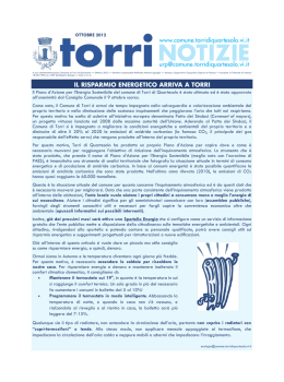 NOTIZIE - Comune di Torri di Quartesolo