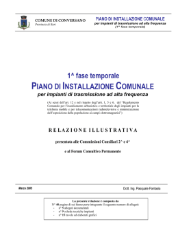 Relazione - Comune di Conversano