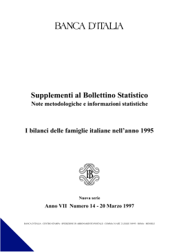 I bilanci delle famiglie italiane nell`anno 1995, n. 14