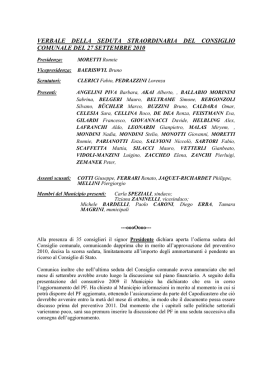 verbale della seduta straordinaria del consiglio
