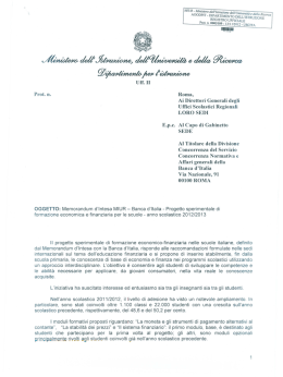 Nota n.3109 del 13/11/12