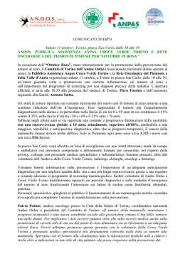 Vedi comunicato stampa - Associazione Nazionale Donne Operate