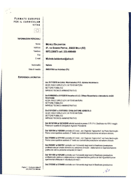 curriculum - Amministrazione Trasparente