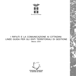 i rifiuti e la comunicazione ai cittadini: linee guida per gli enti